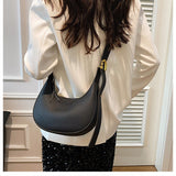 Ndyad all-match solid color shoulder crossbody bag dumpling bag HZ1024