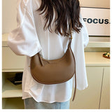 Ndyad all-match solid color shoulder crossbody bag dumpling bag HZ1024