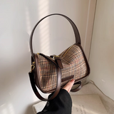 Ndyad Retro Plaid Crossbody Pillow Bag Tote Bag HZ1024