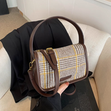 Ndyad Retro Plaid Crossbody Pillow Bag Tote Bag HZ1024