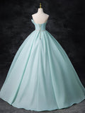 Ndyad Beads Blue Long Prom Dress, Blue Long Formal Dress HZ1024