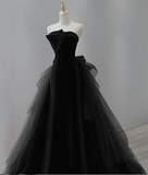 Ndyad Tulle Velvet Burgundy Long Prom Dress, Burgundy Long Evening Dress HZ1024