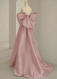 Ndyad Sweetheart Neck Satin Burgundy Long Prom Dress, Burgundy Long Formal Dress HZ1024