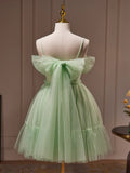 Ndyad Green Sweetheart Neck Short Prom Dress, Green Homecoming Dress HZ1024