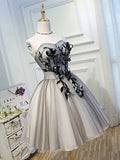 Ndyad Sweetheart Neck Tulle Lace Short Prom Dress, Cute Homecoming Dress HZ1024