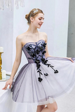 Ndyad Sweetheart Neck Tulle Lace Short Prom Dress, Cute Homecoming Dress HZ1024