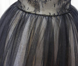 Ndyad Black Tulle Lace Long Prom Dresses, Black Long Evening Dresses HZ1024