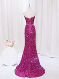 Ndyad Mermaid Sequin Long Prom Dress, Sequin Long Evening Dress HZ1024