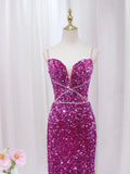Ndyad Mermaid Sequin Long Prom Dress, Sequin Long Evening Dress HZ1024