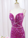 Ndyad Mermaid Sequin Long Prom Dress, Sequin Long Evening Dress HZ1024