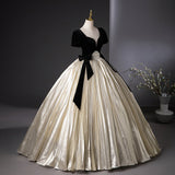 Ndyad Champagne Long Prom Dress, Champagne Sweet 16 Dress HZ1024