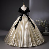 Ndyad Champagne Long Prom Dress, Champagne Sweet 16 Dress HZ1024