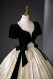 Ndyad Champagne Long Prom Dress, Champagne Sweet 16 Dress HZ1024