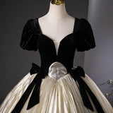 Ndyad Champagne Long Prom Dress, Champagne Sweet 16 Dress HZ1024