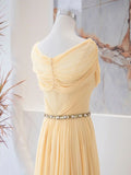 Ndyad Sweetheart Neck Chiffon Long Prom Dress, Chiffon Formal Evening Dress HZ1024