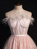 Ndyad sweetheart neck tulle short prom dress pink tulle homecoming dress HZ1024