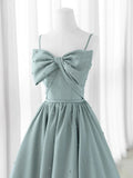 Ndyad Satin Gray Long Prom Dresses, Gray Long Formal Dresses HZ1024