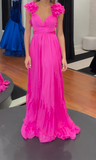 Ndyad Backless Long Prom Dresses, Red Long Evening Dresses HZ1024