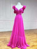 Ndyad Backless Long Prom Dresses, Red Long Evening Dresses HZ1024