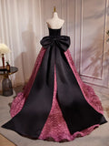 Ndyad Sweetheart Neck 3D Flower Pink Long Prom Dress, Pink Long Formal Dress HZ1024
