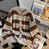 Ndyad retro contrast striped cardigan HZ1024
