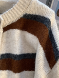 Ndyad retro contrast striped cardigan HZ1024