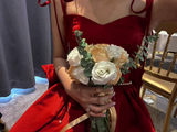 Ndyad Burgundy Long Prom Dress, Satin Formal Burgundy Evening Gown HZ1024