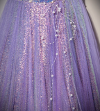 Ndyad sweetheart neck long prom dress purple formal party dress HZ1024