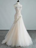 Ndyad Off-white Sweetheart Neckline Tulle lace dress, Off-white formal dress HZ1024