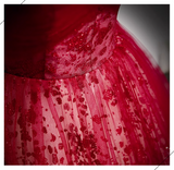 Ndyad line burgundy tulle sequin long prom dress, burgundy formal dress HZ1024
