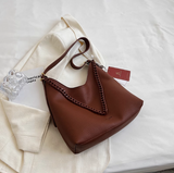 Ndyad soft leather commuter shoulder tote bag crossbody bag HZ1024