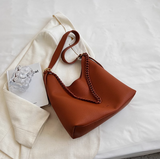 Ndyad soft leather commuter shoulder tote bag crossbody bag HZ1024