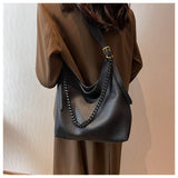 Ndyad soft leather commuter shoulder tote bag crossbody bag HZ1024