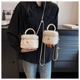 Ndyad Embroidery Mini Chain Crossbody Bag Single Shoulder Square Bag HZ1024