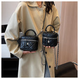 Ndyad Embroidery Mini Chain Crossbody Bag Single Shoulder Square Bag HZ1024