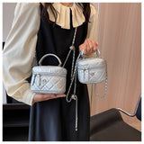 Ndyad Embroidery Mini Chain Crossbody Bag Single Shoulder Square Bag HZ1024