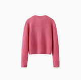 Ndyad Colorful Button Crewneck Knit Cardigan HZ1024