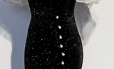 Ndyad Mermaid Long Prom Dress, Black Evening Dress HZ1024