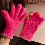 Ndyad screen colorful ball warm gloves HZ1024