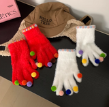 Ndyad screen colorful ball warm gloves HZ1024