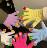 Ndyad screen colorful ball warm gloves HZ1024