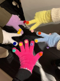 Ndyad screen colorful ball warm gloves HZ1024