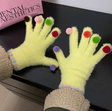 Ndyad screen colorful ball warm gloves HZ1024