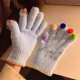 Ndyad screen colorful ball warm gloves HZ1024