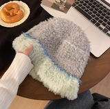 Ndyad style all-match warm plush bucket hat HZ1024
