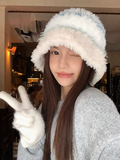 Ndyad style all-match warm plush bucket hat HZ1024