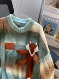 Ndyad fox sweater with gradient stripes HZ1024
