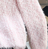 Ndyad 3D Flower Faux Mink Sweater HZ1024