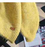 Ndyad Yellow Double Zipper Lapel Cardigan Sweater HZ1024