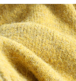 Ndyad Yellow Double Zipper Lapel Cardigan Sweater HZ1024